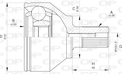 Open Parts CVJ5623.10 - Jeu de joints, arbre de transmission cwaw.fr