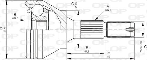 Open Parts CVJ5677.10 - Jeu de joints, arbre de transmission cwaw.fr