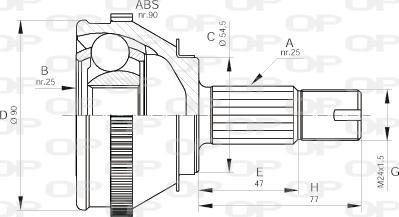 Open Parts CVJ5093.10 - Jeu de joints, arbre de transmission cwaw.fr