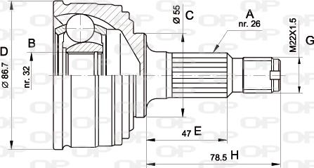 Open Parts CVJ5049.10 - Jeu de joints, arbre de transmission cwaw.fr