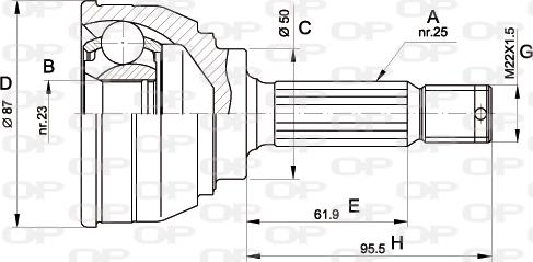 Open Parts CVJ5044.10 - Jeu de joints, arbre de transmission cwaw.fr