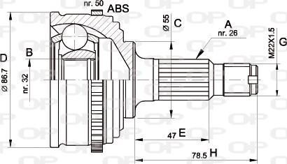 Open Parts CVJ5050.10 - Jeu de joints, arbre de transmission cwaw.fr