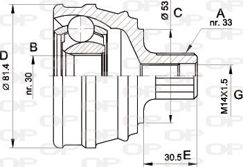 Open Parts CVJ5063.10 - Jeu de joints, arbre de transmission cwaw.fr