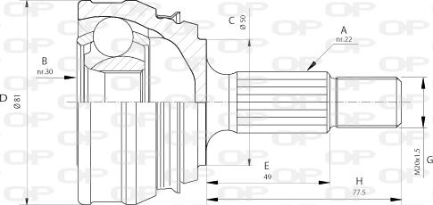 Open Parts CVJ5005.10 - Jeu de joints, arbre de transmission cwaw.fr