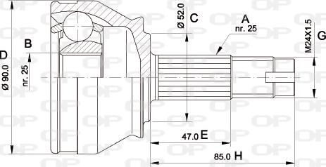 Open Parts CVJ5014.10 - Jeu de joints, arbre de transmission cwaw.fr