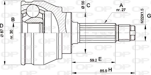 Open Parts CVJ5083.10 - Jeu de joints, arbre de transmission cwaw.fr