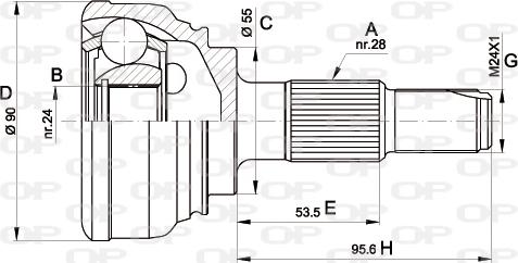 Open Parts CVJ5082.10 - Jeu de joints, arbre de transmission cwaw.fr