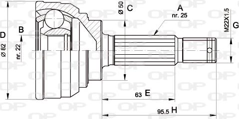 Open Parts CVJ5022.10 - Jeu de joints, arbre de transmission cwaw.fr