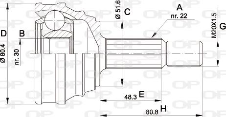 Open Parts CVJ5190.10 - Jeu de joints, arbre de transmission cwaw.fr