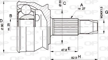 Open Parts CVJ5154.10 - Jeu de joints, arbre de transmission cwaw.fr