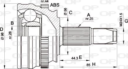 Open Parts CVJ5153.10 - Jeu de joints, arbre de transmission cwaw.fr