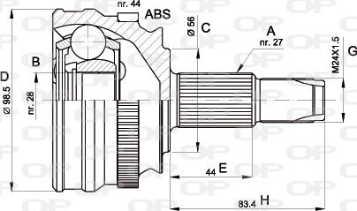 Open Parts CVJ5152.10 - Jeu de joints, arbre de transmission cwaw.fr