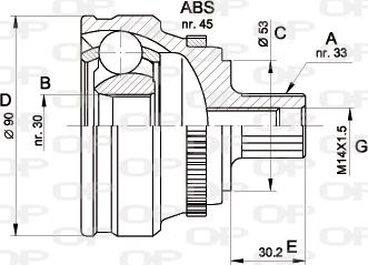 Open Parts CVJ5110.10 - Jeu de joints, arbre de transmission cwaw.fr