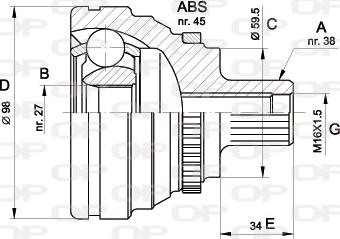 Open Parts CVJ5174.10 - Jeu de joints, arbre de transmission cwaw.fr