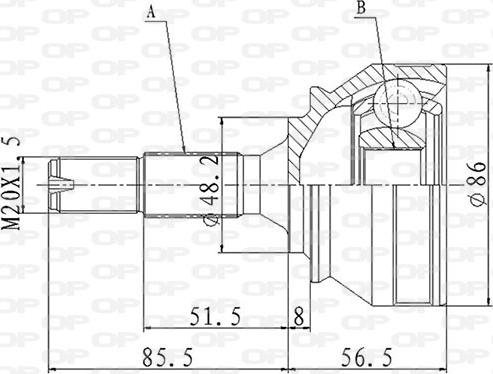 Open Parts CVJ5866.10 - Jeu de joints, arbre de transmission cwaw.fr