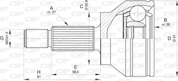 Open Parts CVJ5804.10 - Jeu de joints, arbre de transmission cwaw.fr