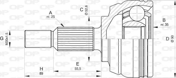 Open Parts CVJ5801.10 - Jeu de joints, arbre de transmission cwaw.fr