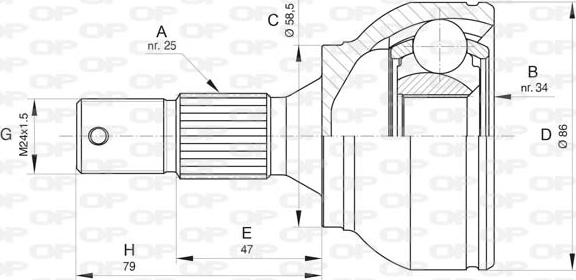 Open Parts CVJ5802.10 - Jeu de joints, arbre de transmission cwaw.fr