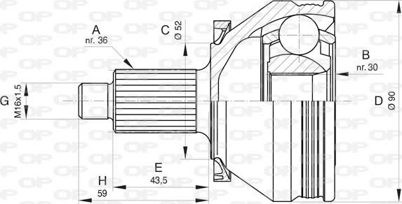 Open Parts CVJ5831.10 - Jeu de joints, arbre de transmission cwaw.fr