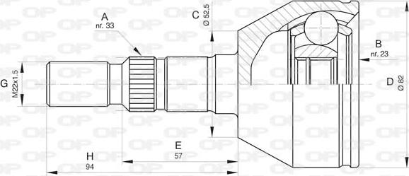 Open Parts CVJ5826.10 - Jeu de joints, arbre de transmission cwaw.fr