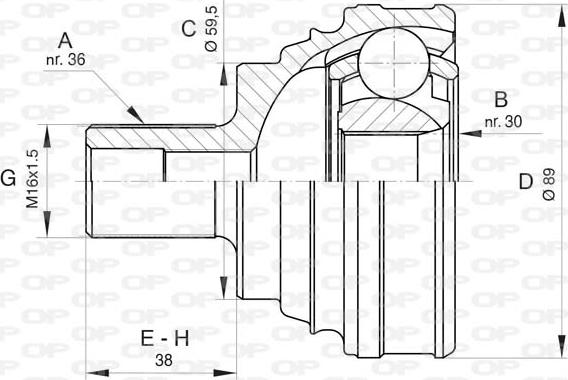 Open Parts CVJ5828.10 - Jeu de joints, arbre de transmission cwaw.fr