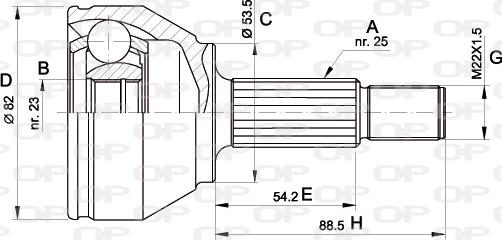 Open Parts CVJ5344.10 - Jeu de joints, arbre de transmission cwaw.fr