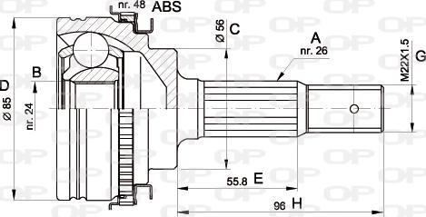 Open Parts CVJ5341.10 - Jeu de joints, arbre de transmission cwaw.fr