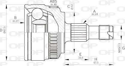 Open Parts CVJ5354.10 - Jeu de joints, arbre de transmission cwaw.fr