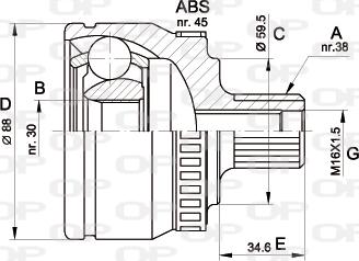 Open Parts CVJ5364.10 - Jeu de joints, arbre de transmission cwaw.fr