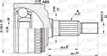 Open Parts CVJ5360.10 - Jeu de joints, arbre de transmission cwaw.fr