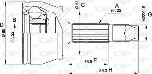 Open Parts CVJ5361.10 - Jeu de joints, arbre de transmission cwaw.fr