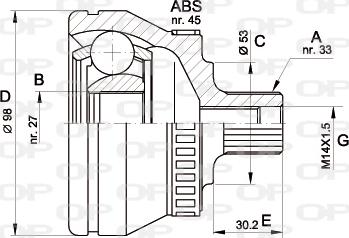 Open Parts CVJ5368.10 - Jeu de joints, arbre de transmission cwaw.fr