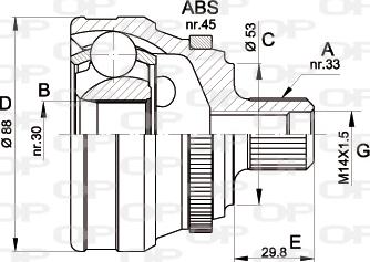 Open Parts CVJ5304.10 - Jeu de joints, arbre de transmission cwaw.fr