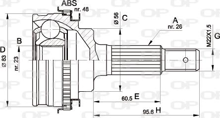 Open Parts CVJ5337.10 - Jeu de joints, arbre de transmission cwaw.fr