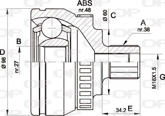 Open Parts CVJ5376.10 - Jeu de joints, arbre de transmission cwaw.fr