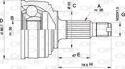 Open Parts CVJ5245.10 - Jeu de joints, arbre de transmission cwaw.fr