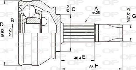 Open Parts CVJ5252.10 - Jeu de joints, arbre de transmission cwaw.fr