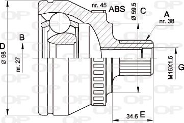 Open Parts CVJ5261.10 - Jeu de joints, arbre de transmission cwaw.fr