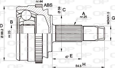 Open Parts CVJ5214.10 - Jeu de joints, arbre de transmission cwaw.fr