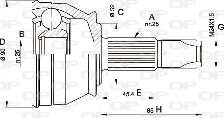 Open Parts CVJ5211.10 - Jeu de joints, arbre de transmission cwaw.fr