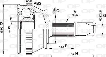 Open Parts CVJ5212.10 - Jeu de joints, arbre de transmission cwaw.fr