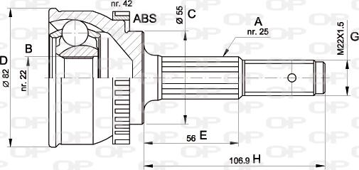 Open Parts CVJ5288.10 - Jeu de joints, arbre de transmission cwaw.fr