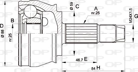 Open Parts CVJ5239.10 - Jeu de joints, arbre de transmission cwaw.fr