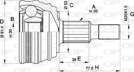 Open Parts CVJ5235.10 - Jeu de joints, arbre de transmission cwaw.fr