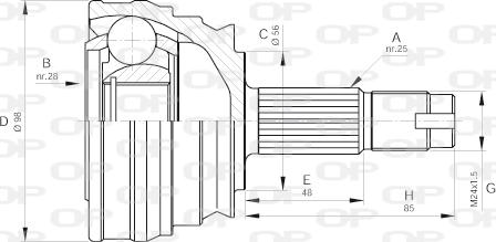 Open Parts CVJ5238.10 - Jeu de joints, arbre de transmission cwaw.fr