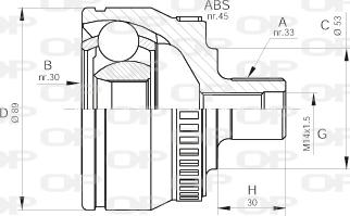 Open Parts CVJ5233.10 - Jeu de joints, arbre de transmission cwaw.fr