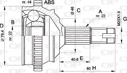 Open Parts CVJ5225.10 - Jeu de joints, arbre de transmission cwaw.fr