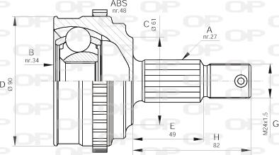 Open Parts CVJ5220.10 - Jeu de joints, arbre de transmission cwaw.fr