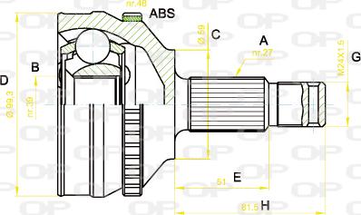 Open Parts CVJ5222.10 - Jeu de joints, arbre de transmission cwaw.fr