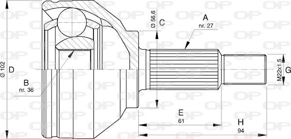 Open Parts CVJ5740.10 - Jeu de joints, arbre de transmission cwaw.fr